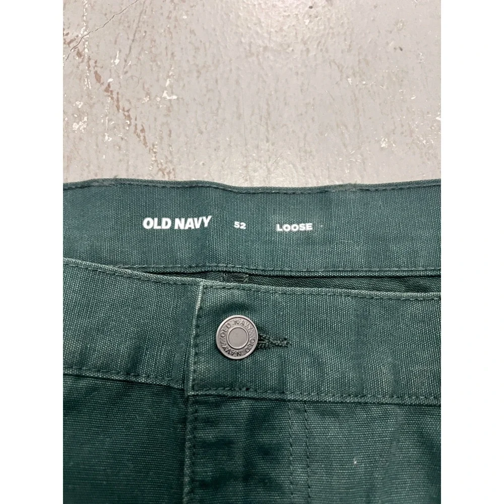 Old Navy Loose Twill Carpenter Shorts Men's‎ Green Relaxed Fit Utility - 52 NWT